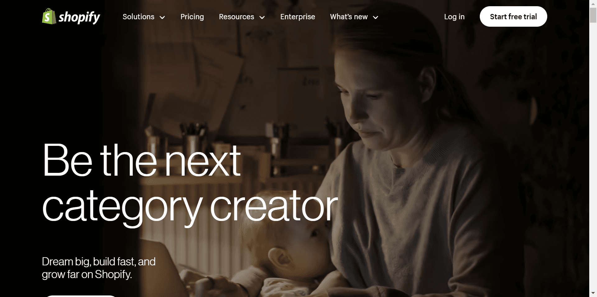 Shopify banner screenshot