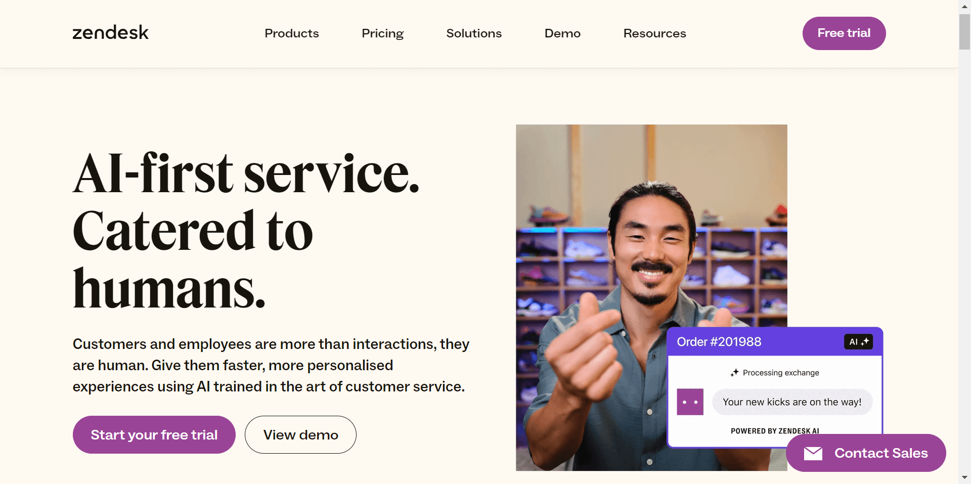 Zendesk banner