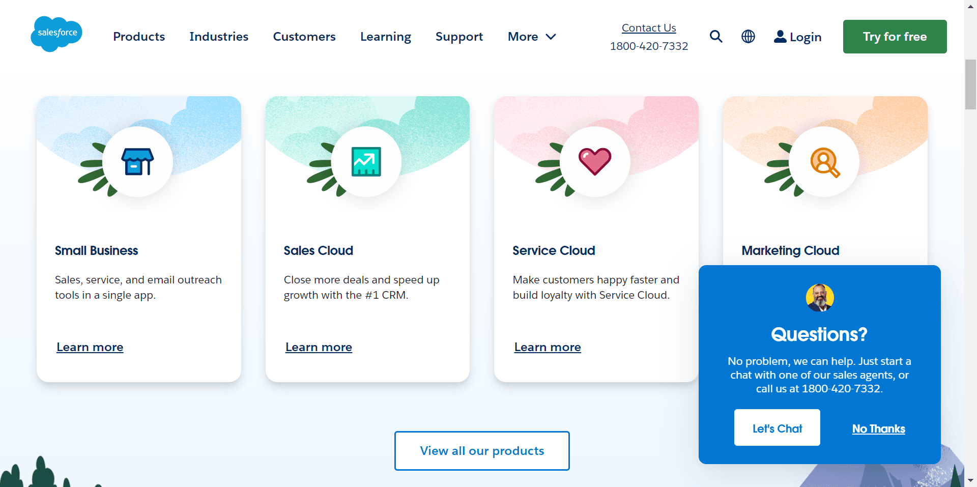 Salesforce banner screenshot