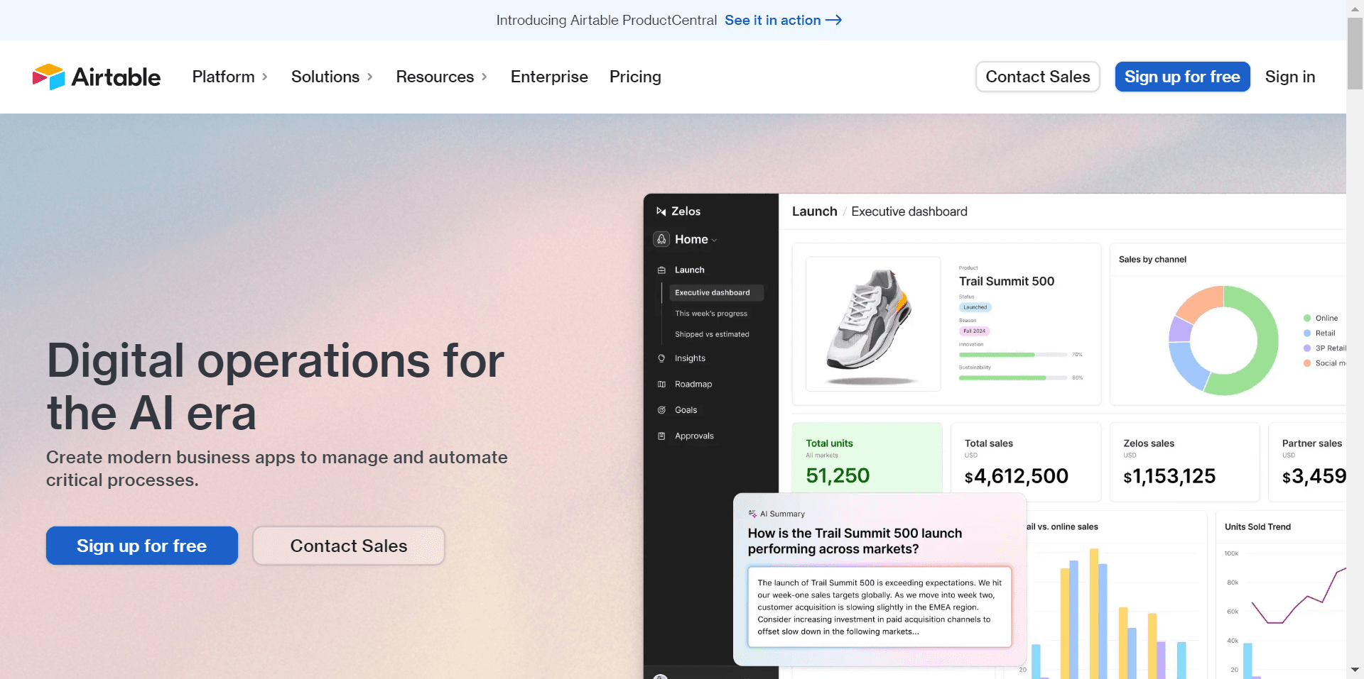 Airtable banner screenshot