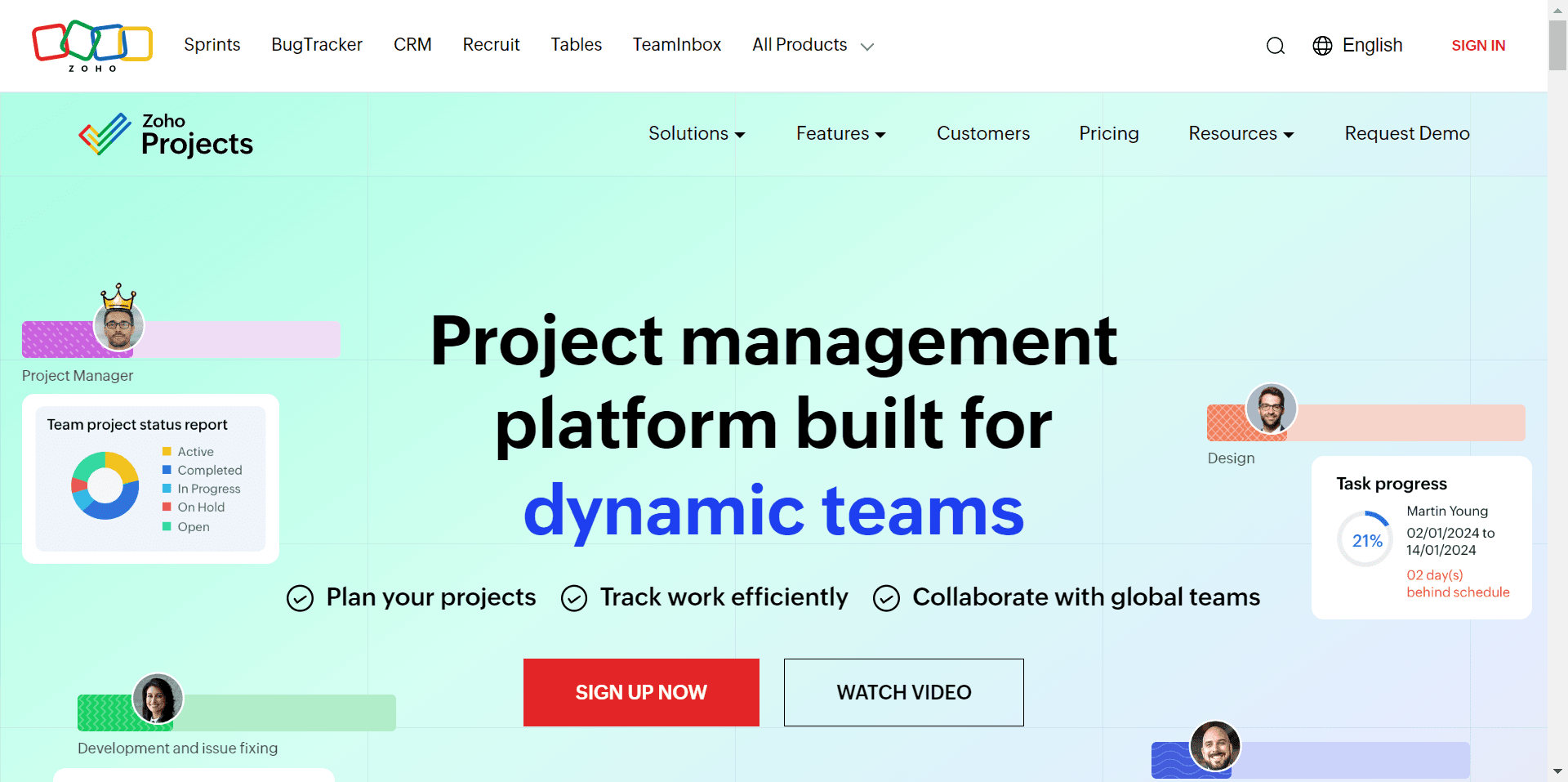 Zoho Projects banner