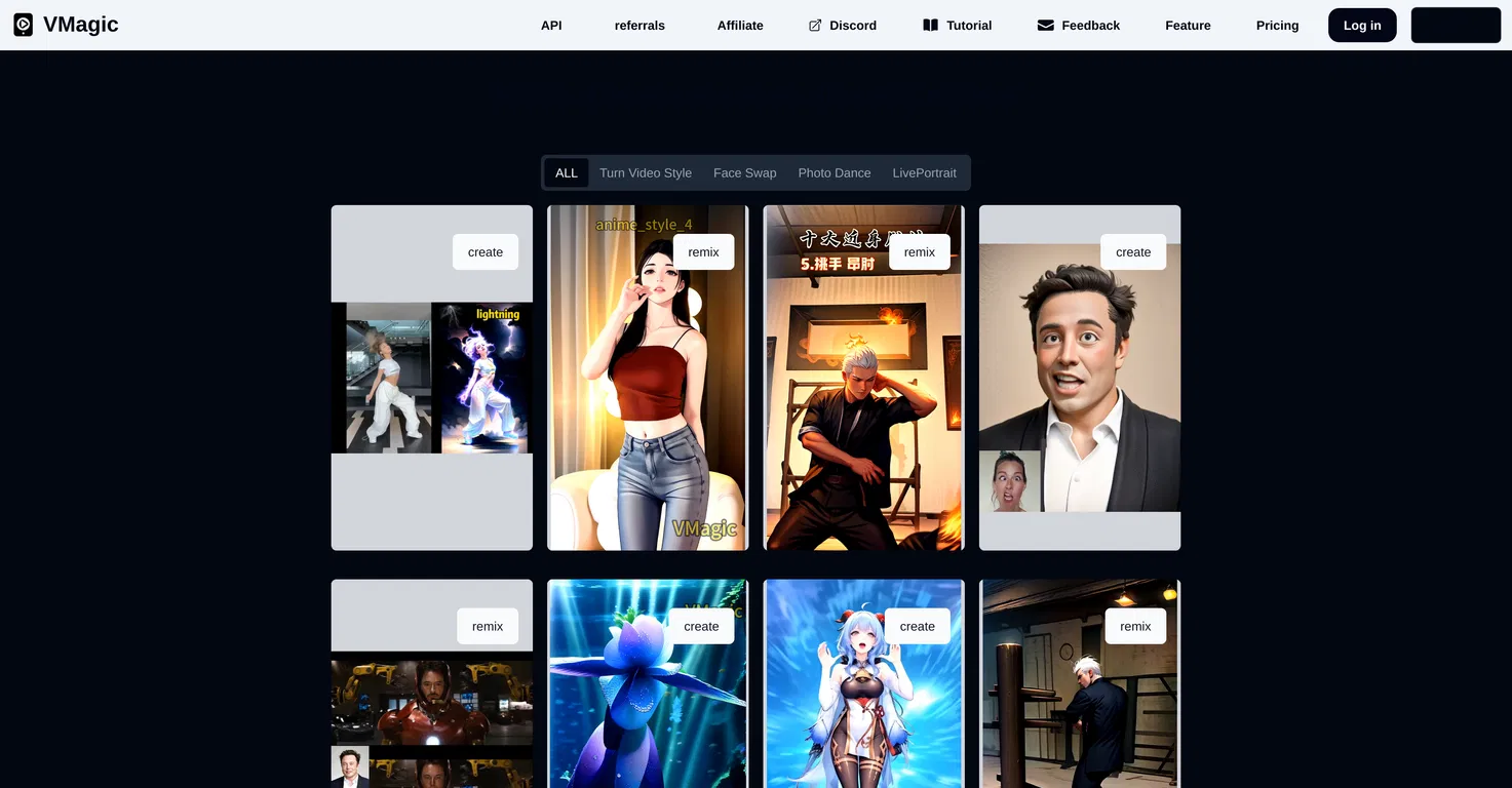 VMagic AI banner screenshot