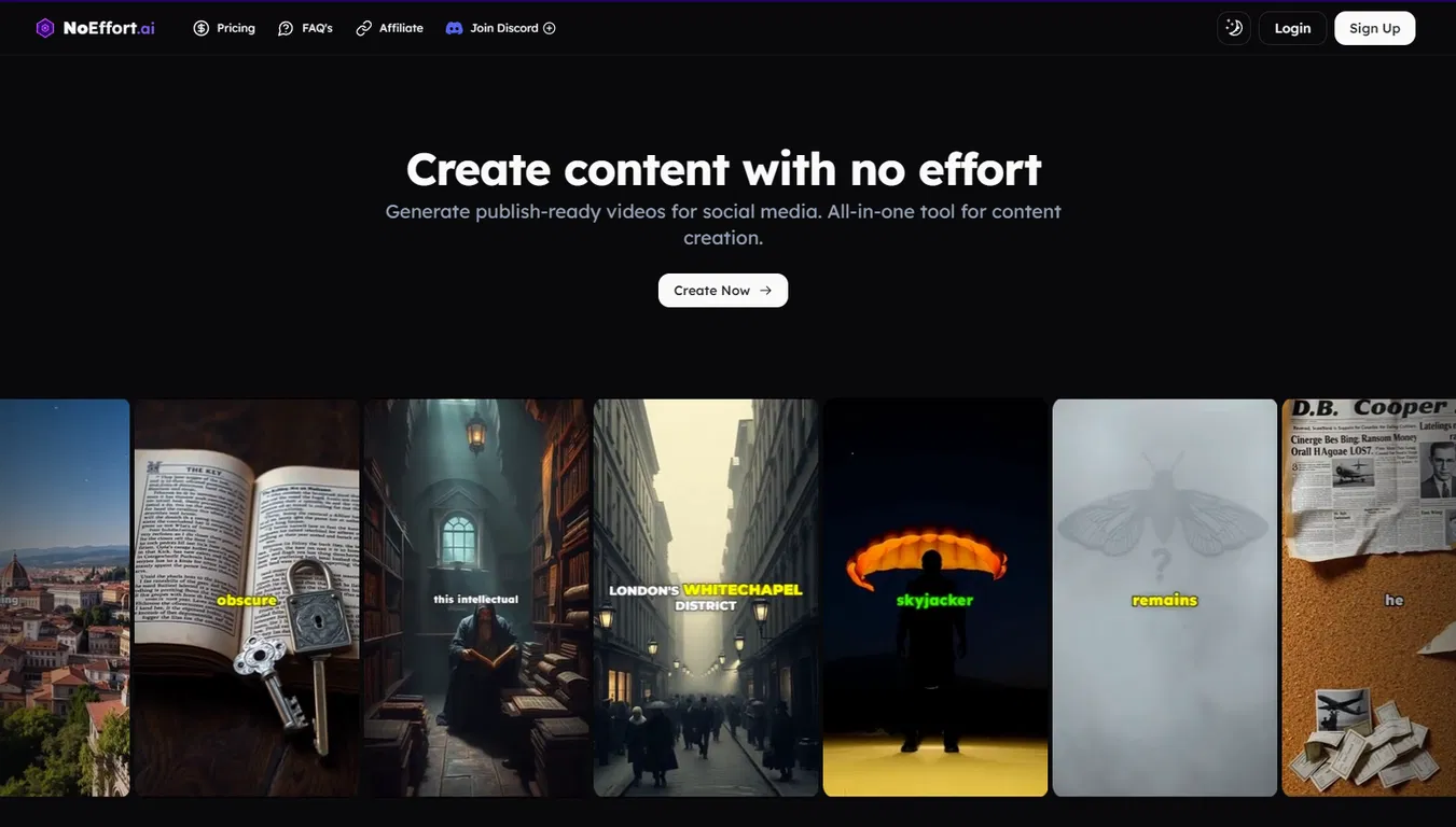 NoEffort AI banner