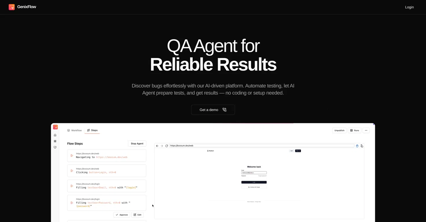 GenixFlow banner screenshot