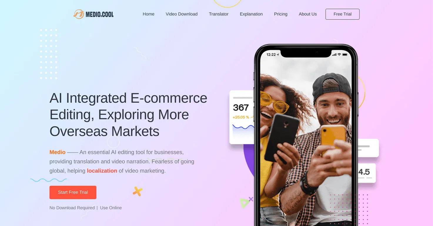 Medio banner screenshot