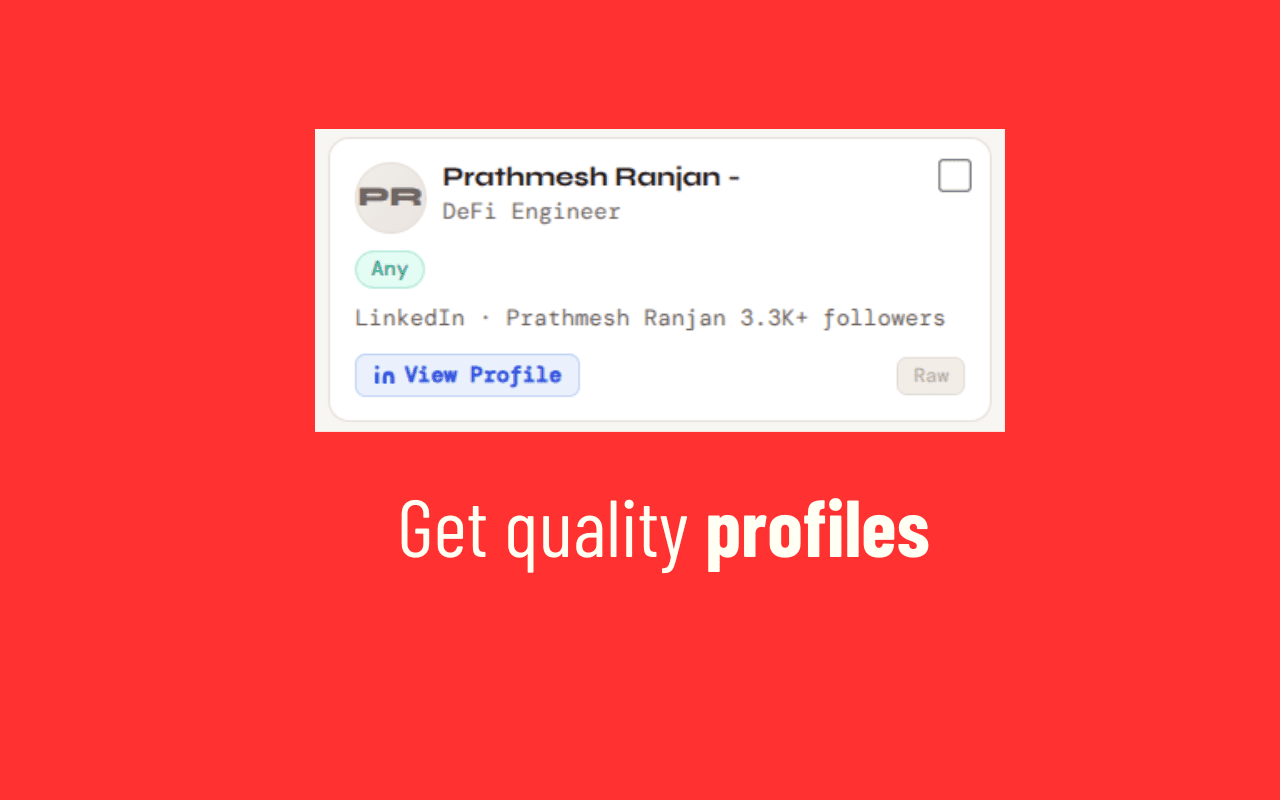 LinkedIn Profile Hunter banner screenshot